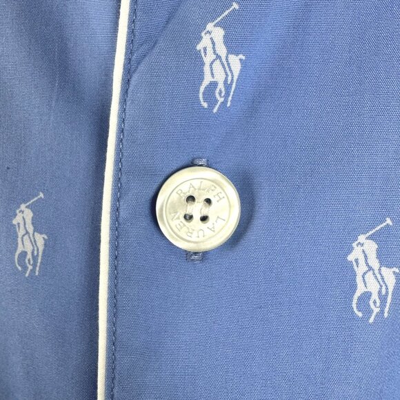Polo Ralph‎ Lauren Pajama Shirt Top Mens 4XLT Blue Allover Pony NWT TP-3294 - Picture 4 of 8